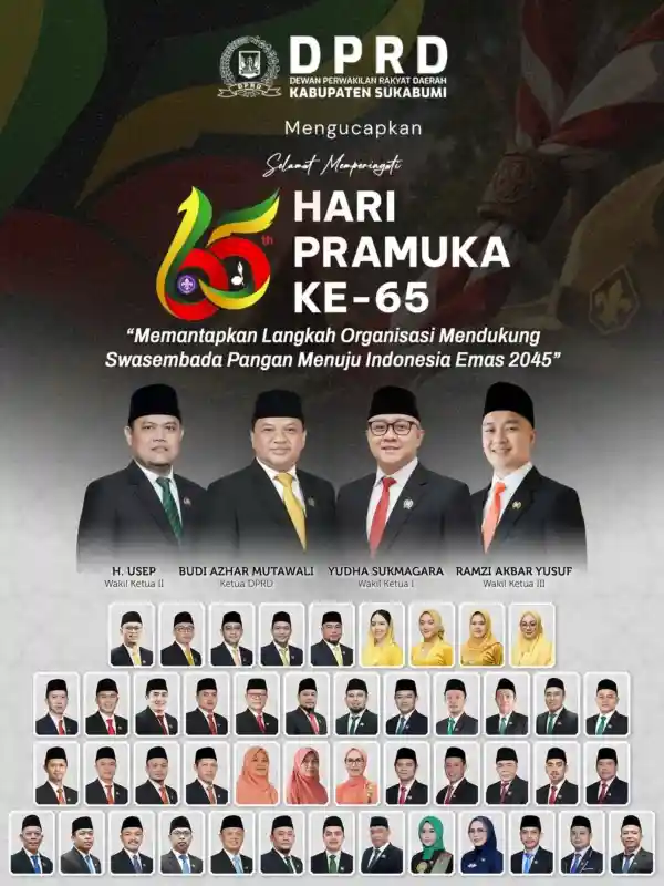 DPRD Kabupaten Sukabumi Semangat Pramuka Menuju Indonesia Emas 2045